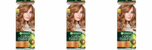 Крем-краска для волос Garnier Стойкая питательная Color Naturals оттенок 7.34 Янтарь, 3 шт