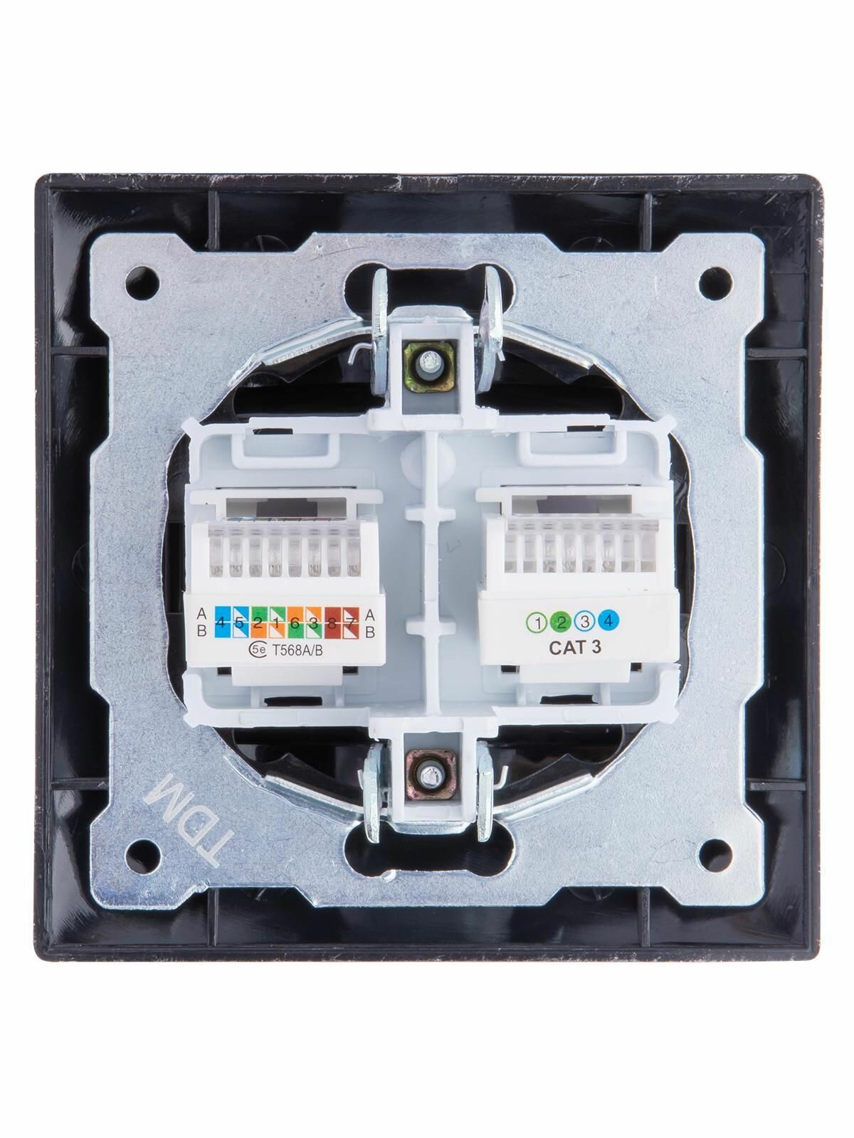 Розетка компьютерная RJ45/телефонная RJ11 TDM Electric - фото №9