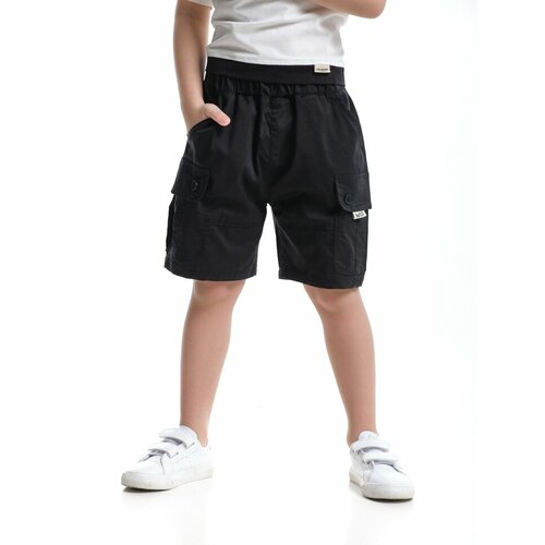 брюки mini maxi размер 122 черный Шорты Mini Maxi, размер 122, черный