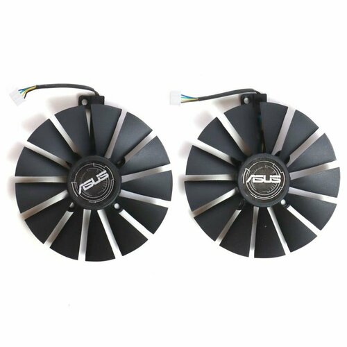 Вентиляторы для видеокарт ASUS 95 мм, 4 штуки 95mm t129215sm fdc10m12s9 c rx580 gpu fan for asus strix rx 470 580 570 gtx 1050ti 1070ti 1080ti gaming video card cooling fans