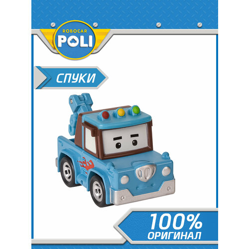 Робокар поли, Металлическая машинка Спуки 6 см, Robocar POLI silverlit robocar poli roy fire station 83409 серый красный