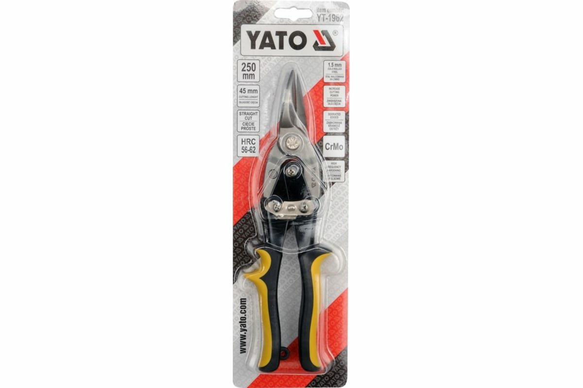 Прямые ножницы по металлу YATO - фото №7