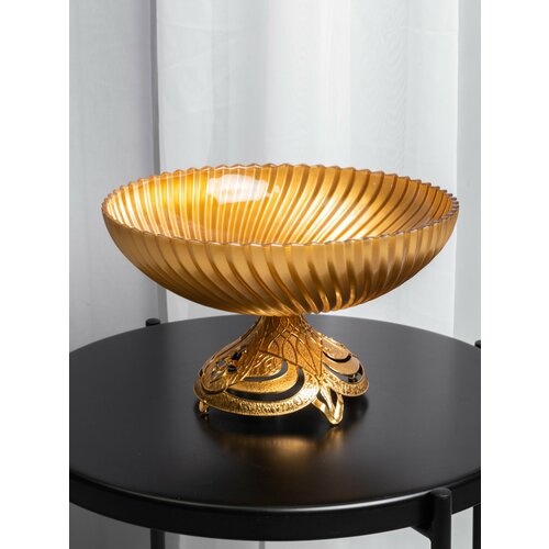 Блюдо-ваза для фруктов золото 4888₽