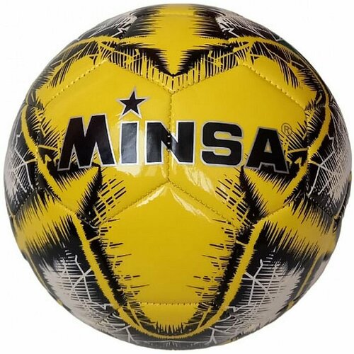 Мяч футбольный MINSA B5-8901 (PVC 2. 7, 345 гр, маш. сш. ) (желтый)
