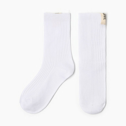 Носки Kaftan, размер 36/39, белый женские носки kaftan средние размер 23 25 см 37 39 красный