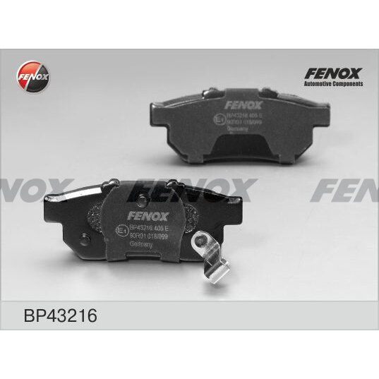 Колодки Тормозные Дисковые Honda Civic 1.4I-2.0I, 2.0D 16V, 96-01 FENOX арт. BP43216