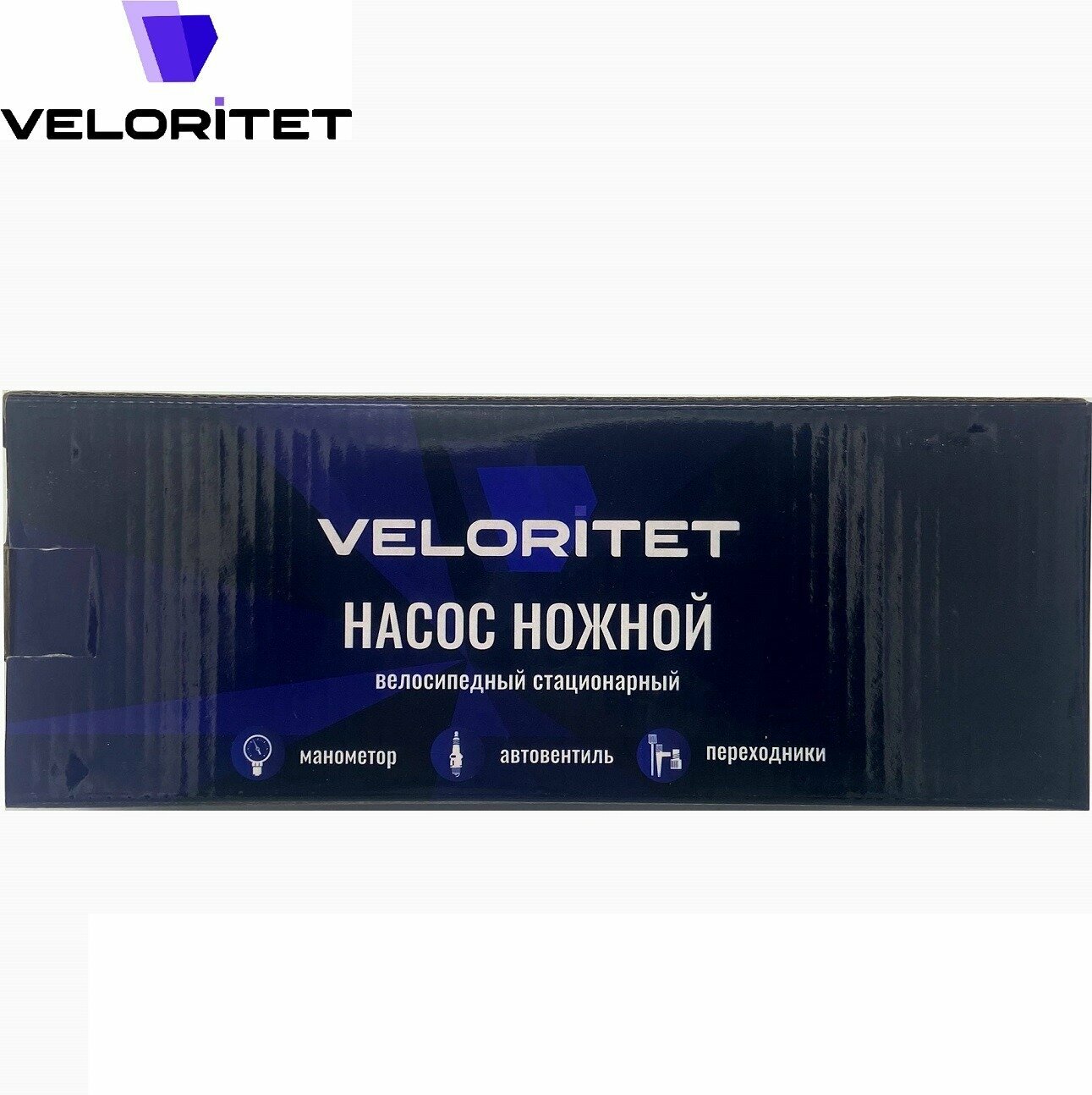 Велосипедный насос Veloritet CH-AU-003 ножной с манометром, синий