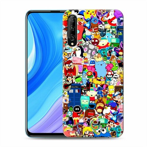 Дизайнерский силиконовый чехол для Huawei Y9s Креатив дизайн