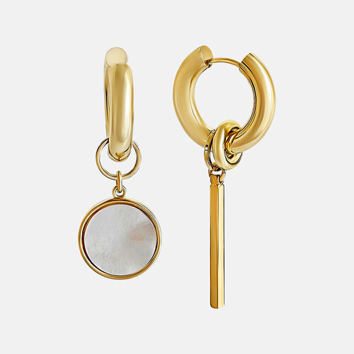 Серьги-трансформеры Pinkcode studio, перламутр, золотистый