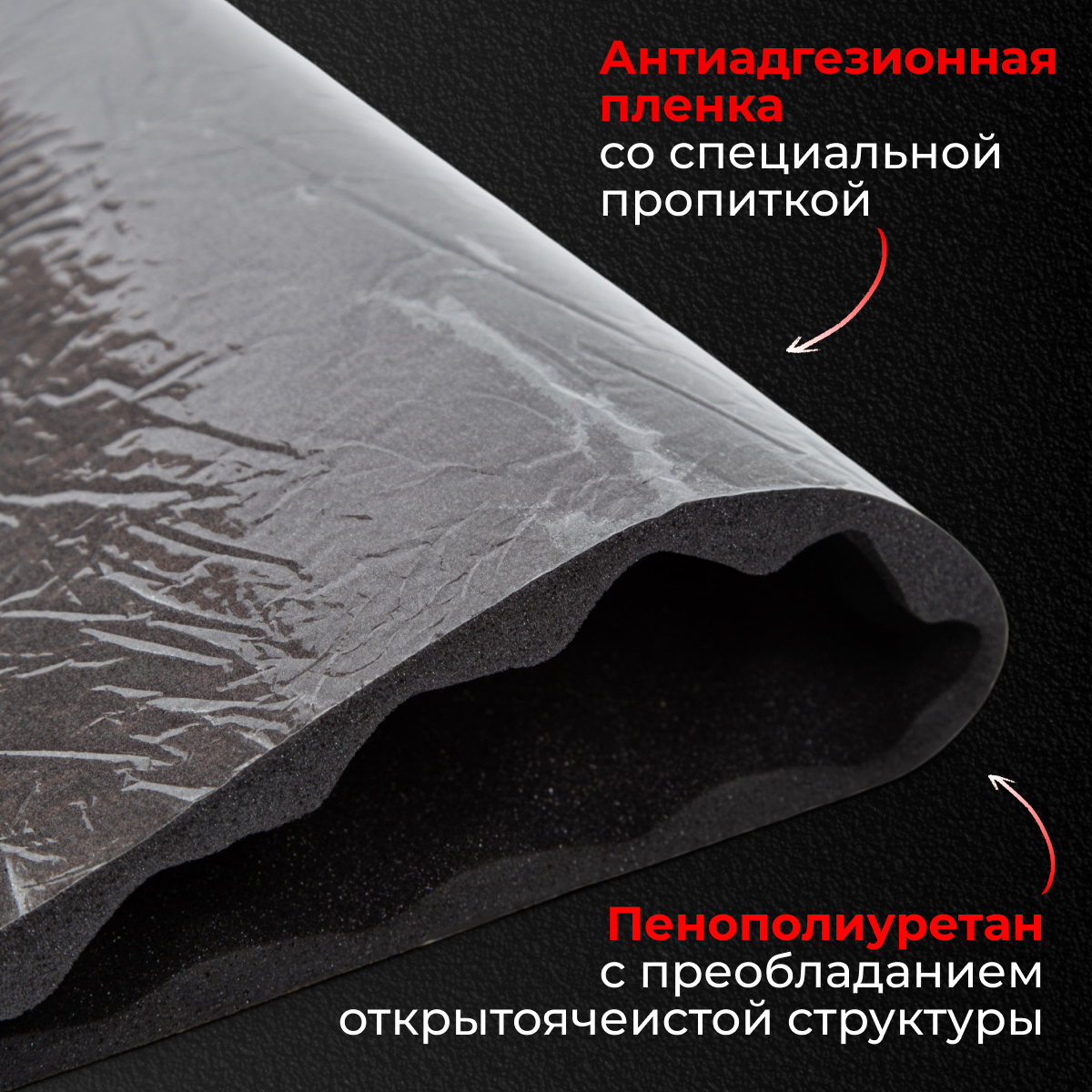 Шумоизоляция Шумmaster Волна 15 Проф (с битумной пропиткой) (0,75х1,0м) 1 лист — фото 1