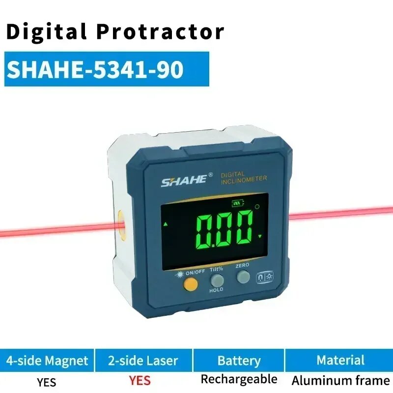 SHAHE Цифровой транспортир с магнитами, SHAHE-5341-90