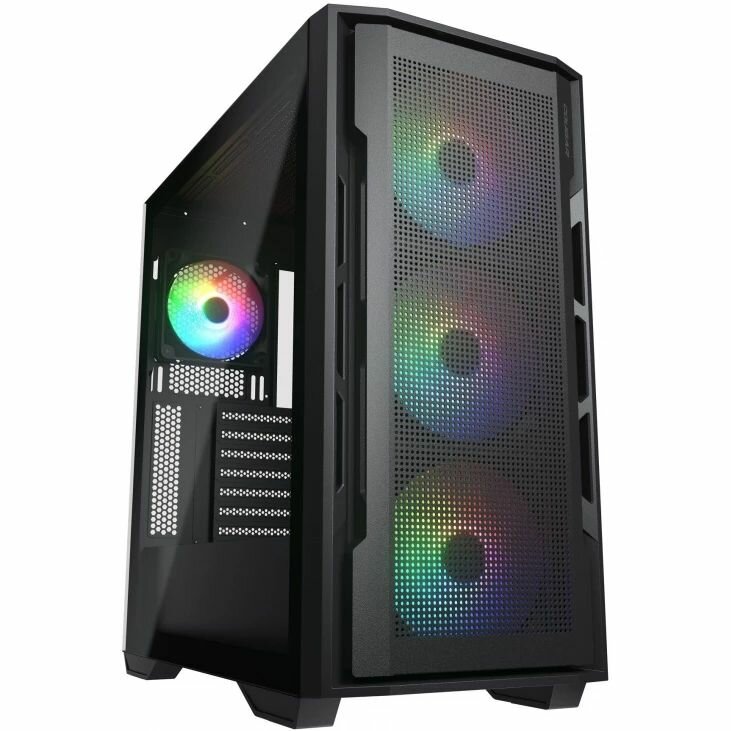 Корпус Cougar Uniface X RGB V2 Black, 4x140mm ARGB PWM Fan, ARGB PWM Fan Hub, без БП, E-ATX