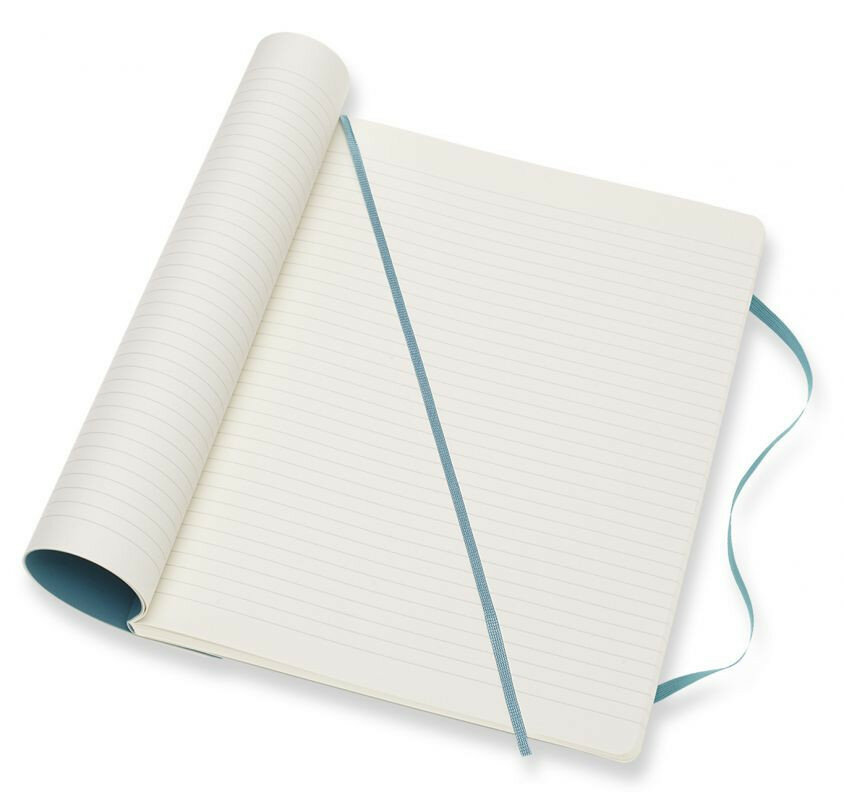Блокнот Moleskine Classic Soft XLarge 190х250 мм голубой 192 стр. в линейку мягкая обложка (QP621B35) — фото 1