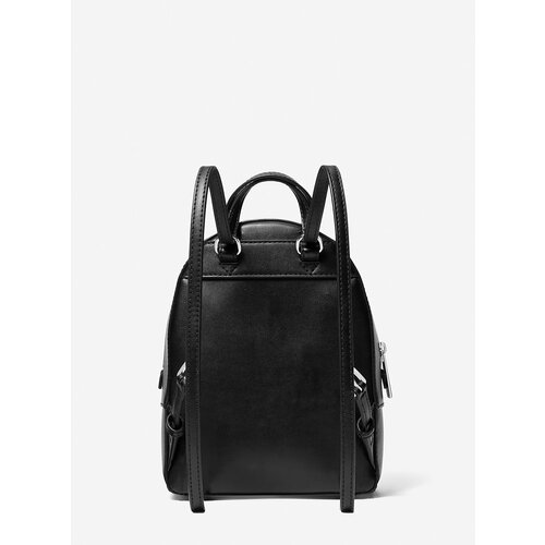 Рюкзак MICHAEL KORS Женский черный кожанный классический рюкзачок с серебряной фурнитурой Michael Kors Jaycee XS Pebbled Leather Backpack 35T2S8TB1LB фактура зернистая перфорированная рельефная матовая черный 27073₽