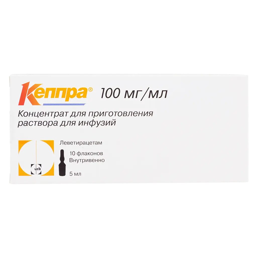 Кеппра концентрат дприг раствора для инфузий 100 мгмл 5 мл фл 10 шт