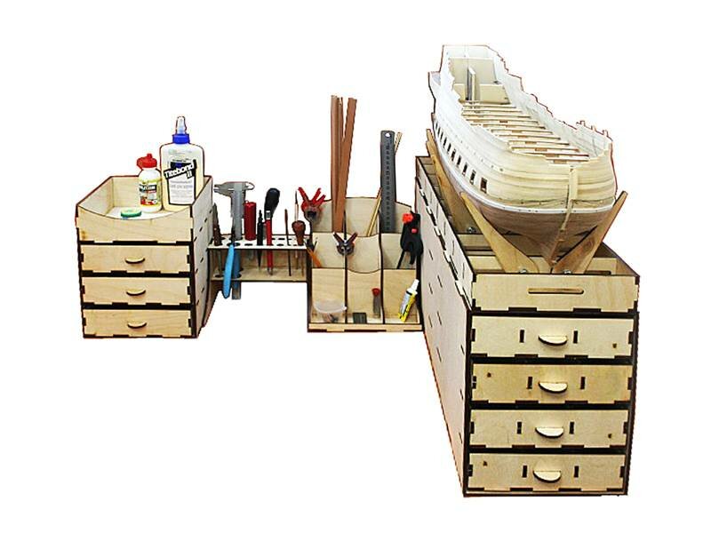 Пенал WINMODELS, для рабочего места моделиста, с выдвижными ящиками — фото 1