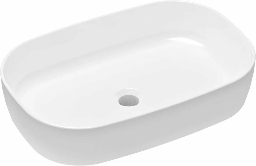 Накладная раковина Lavinia Boho Bathroom Sink Slim 33311003 54 фарфоровая  без отверстия под смеситель  раковина для ванной  54 см  прямоугольная  белая