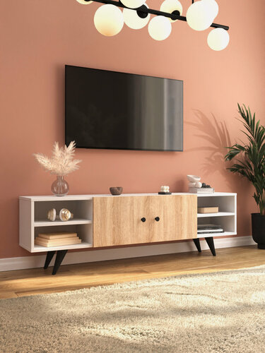Изображение товара Тумба под ТВ 150 см Белый-Дуб