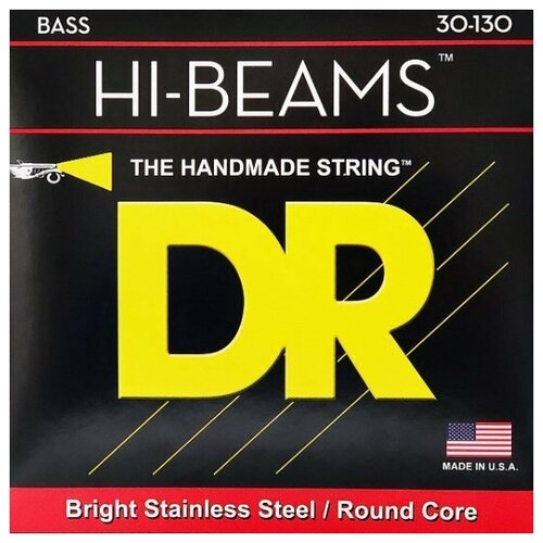 hi beam струны для бас гитар dr mlr 45 45 100 DR MR6-130 струны для 6-струнной бас-гитары, нержавеющая сталь, 30 - 130