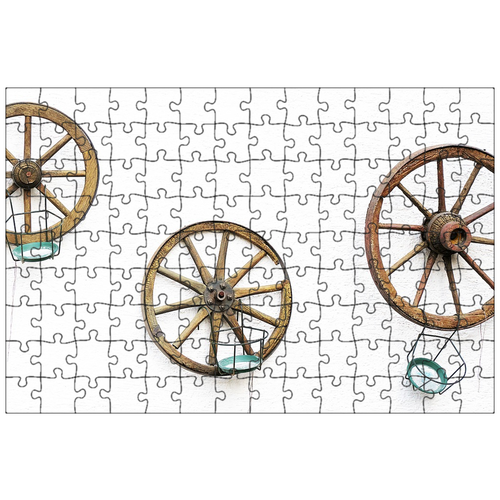 фото Магнитный пазл 27x18см."вагон колесо, спицы, колесо" на холодильник lotsprints
