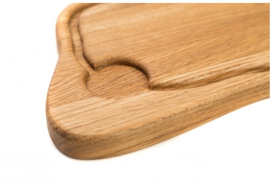 Разделочная доска деревянная фигурная для подачи стейка - фотография № 2