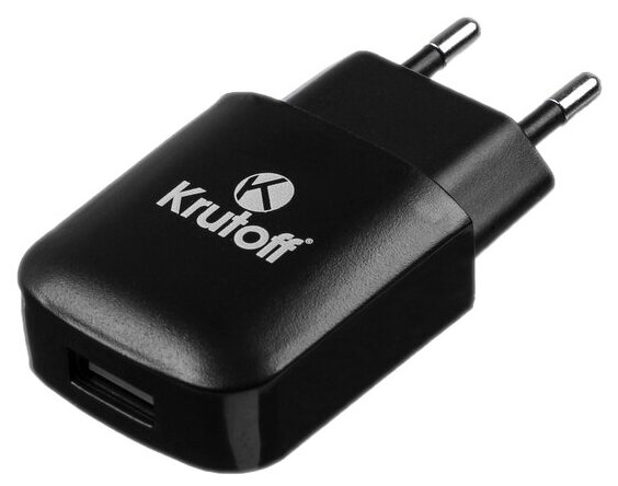 Krutoff / Сетевое зарядное устройство (СЗУ) CH-02, 1xUSB, 2.1A (black)