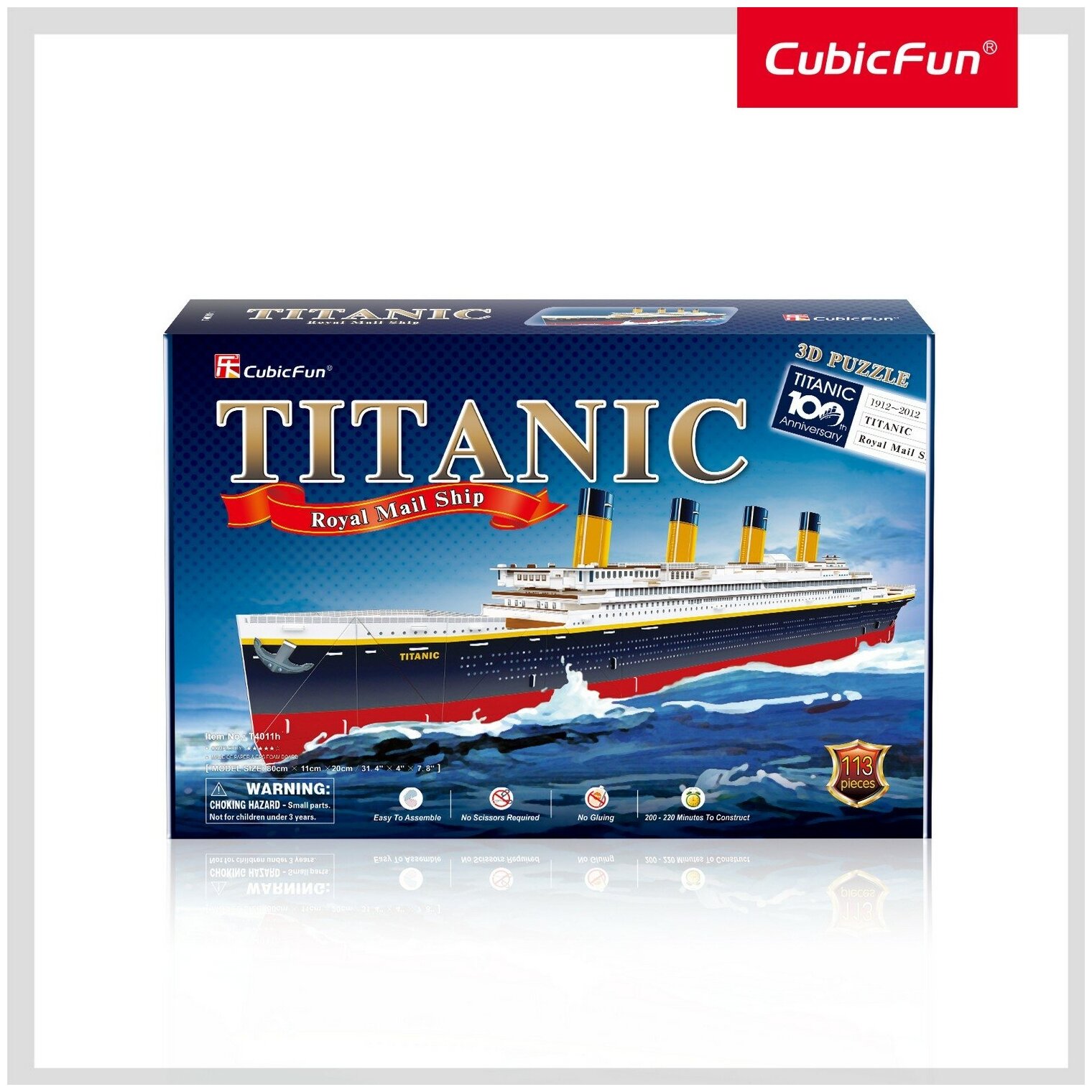 3D Пазл CubicFun Титаник, 113 шт. (T4011h) - фото №8