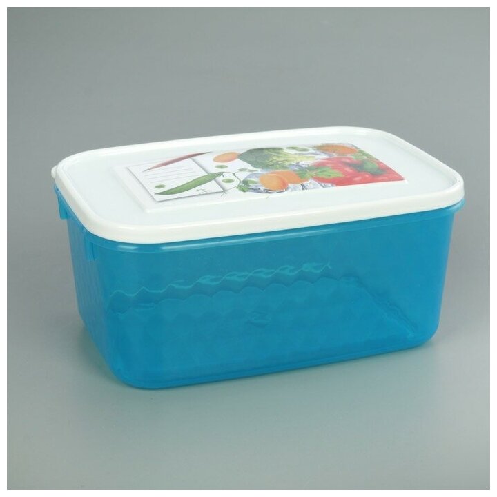 Контейнер для замораживания и хранения продуктов phibo «Кристалл», 1,3 л, с декором, цвет микс - фотография № 4