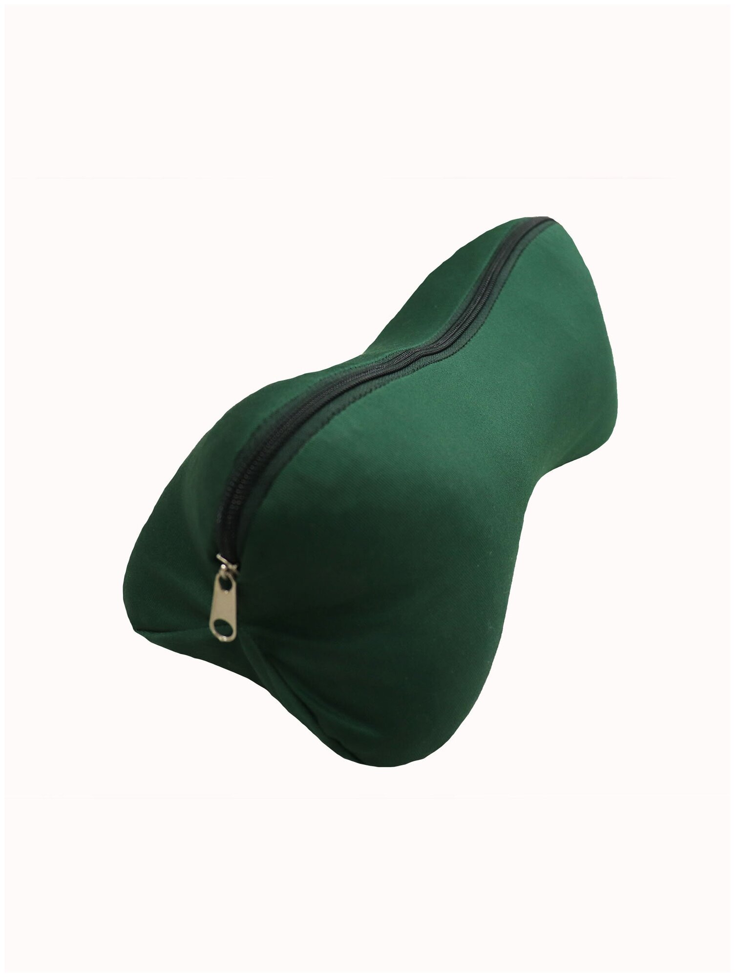Полезная подушка-валик Косточка с гречневой лузгой зеленый - фотография № 2