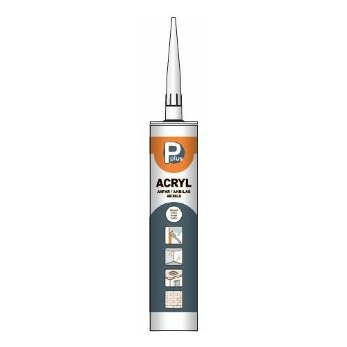 Герметик акриловый P PLUS Acryl (бел.) 280мл (01-5-1-041) (P Plus)