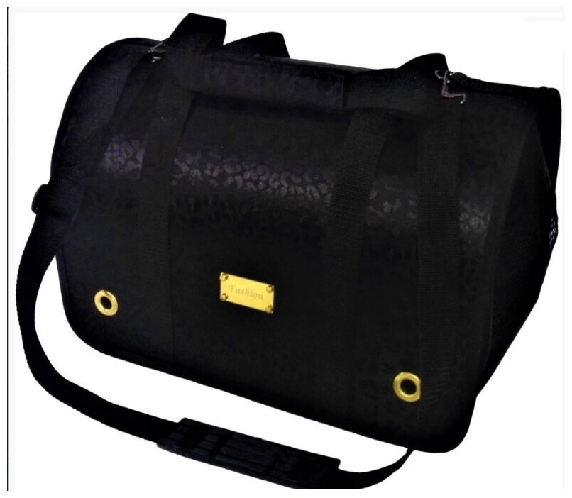 фото Сумка-переноска Пижон люкс, пвх, жаккард, 49х30х35 см, черная