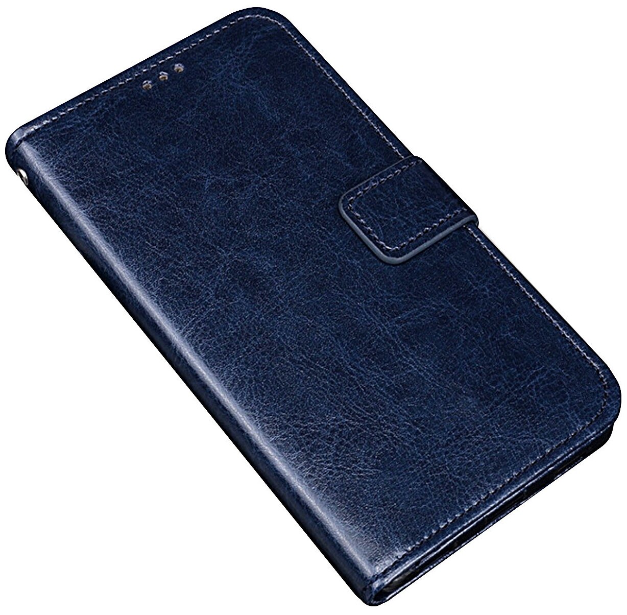 Чехол-книжка MyPads для Huawei Honor V30 / Vera 30 / View 30 из качественной импортной кожи с подставкой застежкой и визитницей синий