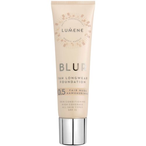 Lumene Тональный крем Blur, SPF 15, 30 мл/40 г, оттенок: 0.5 fair nude lumene устойчивый праймер для макияжа лица blur 20мл