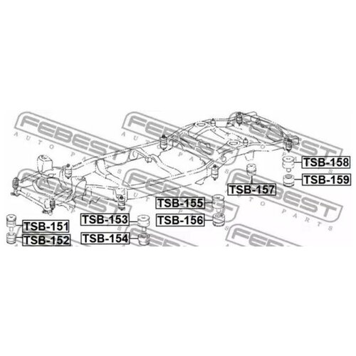 FEBEST TSB-156 Сайлентблок подрамника