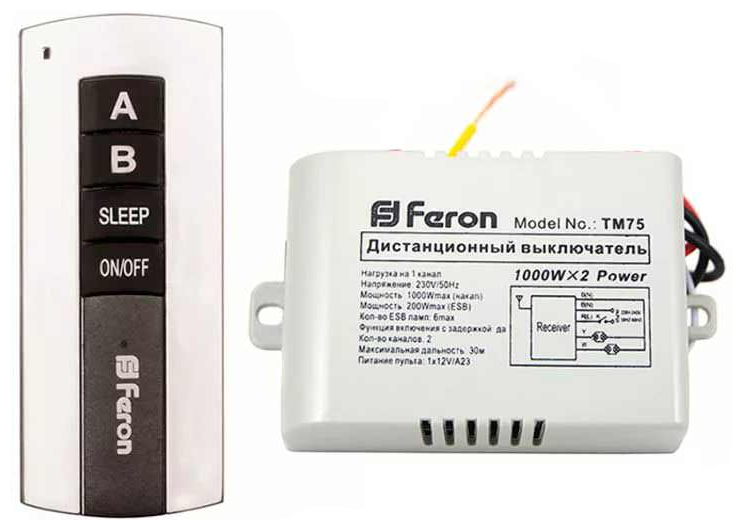 Дистанционный двухканальный выключатель FERON - фото №5