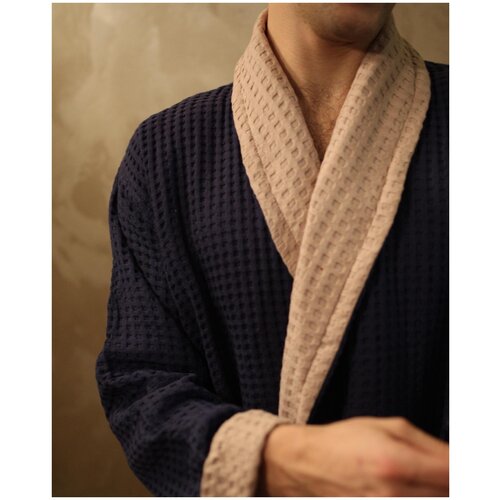 Халат банный мужской вафельный Ночной бриз