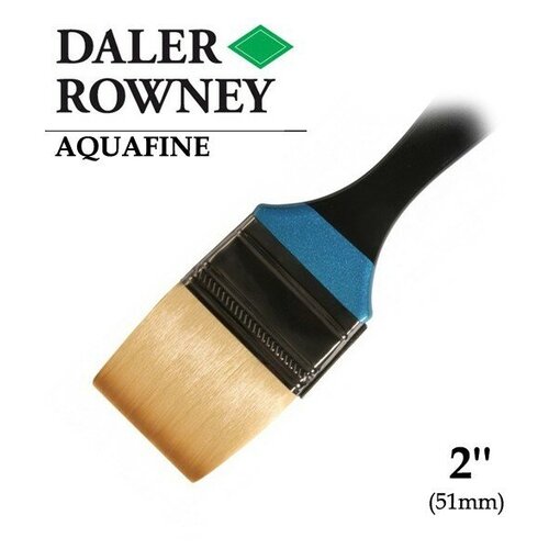 Кисть Daler Rowney Кисть синтетика флейц 2 (5см) короткая ручка AQUAFINE Daler-Rowney кисть daler rowney кисть щетина флейц 2 5 1см короткая ручка georgian daler rowney