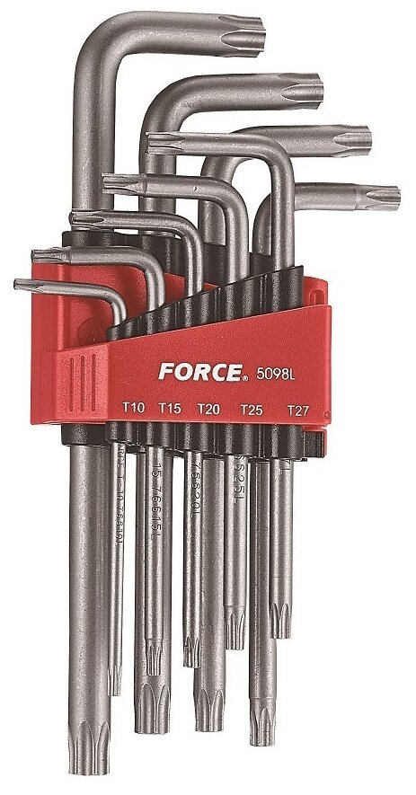 FORCE Набор имбусовых ключей FORCE TORX удлиненные 9 шт 5098L