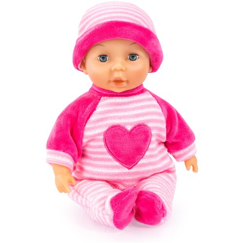 Малыш - в розовом костюмчике с сердечком, 28 см 92802AS