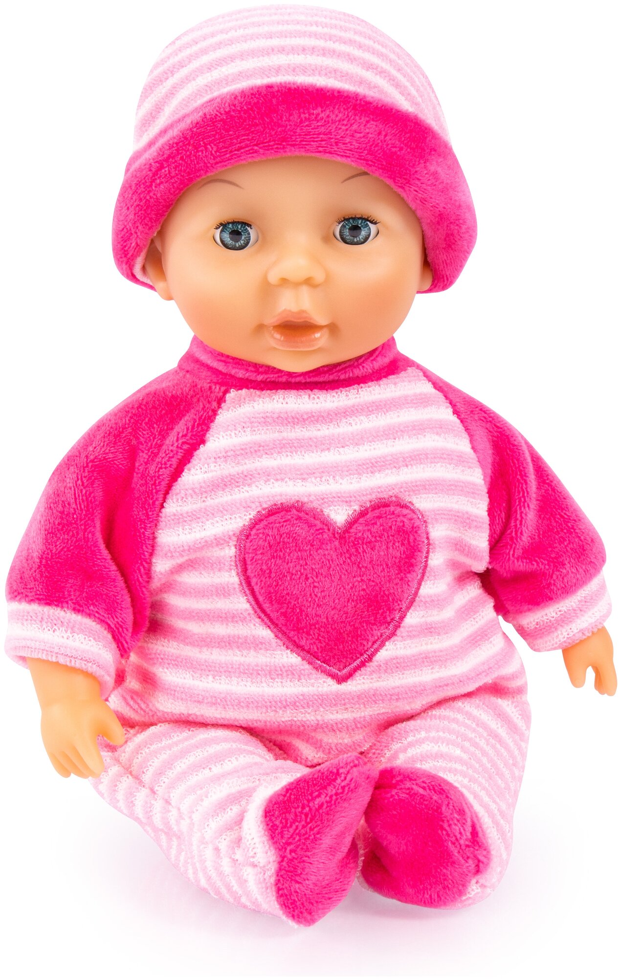 Малыш - в розовом костюмчике с сердечком, 28 см 92802AS