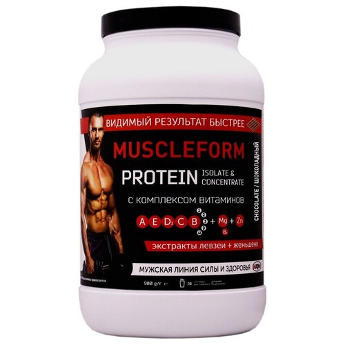 WATT NUTRITION, Мультипротеин MUSCLEFORM, Шоколад, 900 гр.