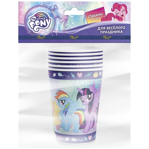 Стаканы бумажные My Little Pony 250 мл, 6 шт.