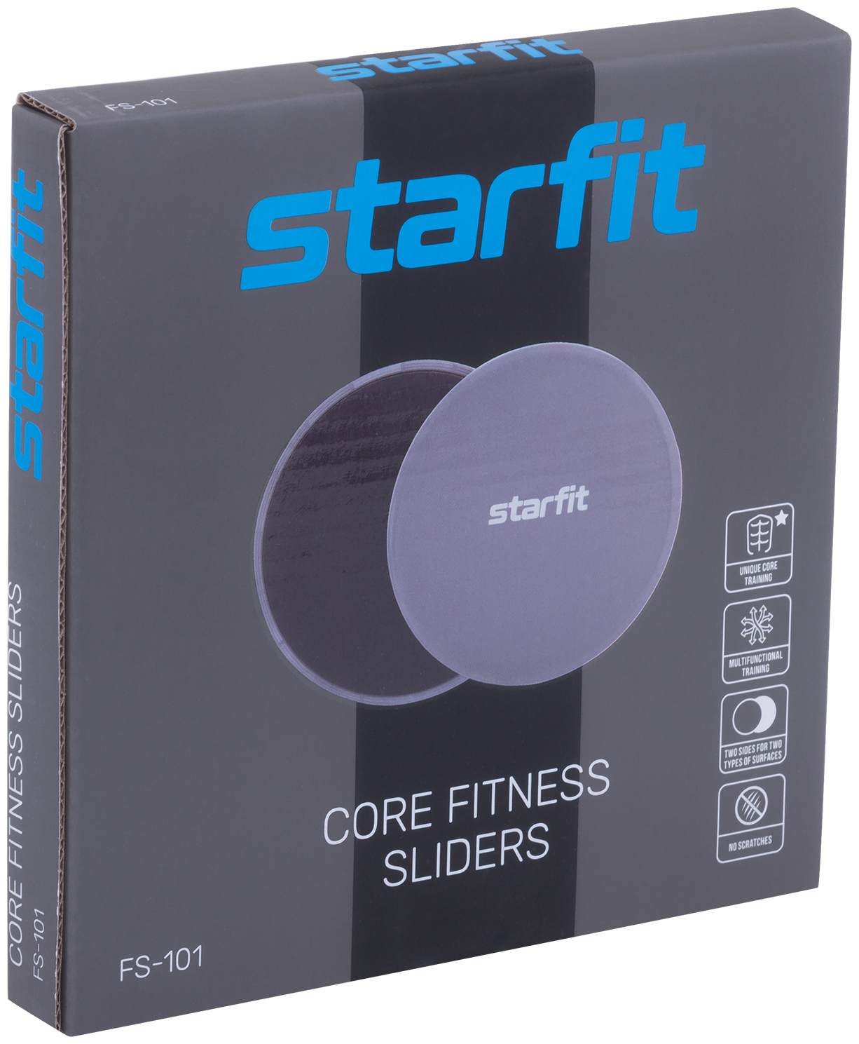 Диски для скольжения Starfit FS-101 2 шт. черный/серый