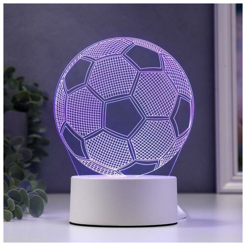 фото Светильник risalux "футбольный мяч", led, rgb, от сети, 9,5*12,5*16 см