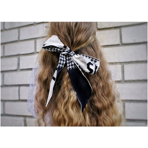 фото Лента для волос с модной надписью like rain и клетчатым принтом / корейский стиль / маленький шарф на шею китай