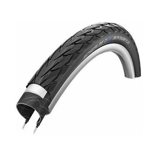 Велопокрышка 26 x 1.75 Schwalbe Delta Cruiser Plus 47-559 11101073 26 1.75 Black-Reflex 895 г