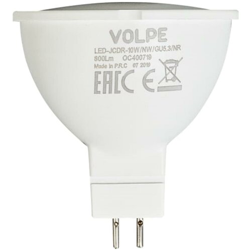 фото Лампа светодиодная norma gu5.3 170-240 в 10 вт спот 800 лм, белый свет volpe