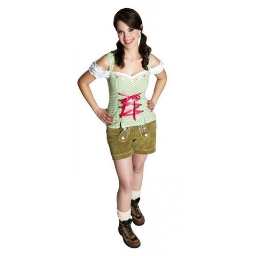 Женский баварский костюм (топ и шорты) (9957) 40 женский костюм октоберфест бежевый s