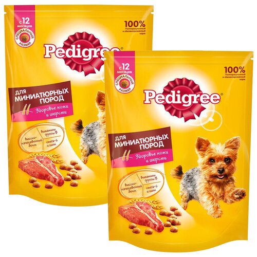 PEDIGREE для взрослых собак миниатюрных пород с говядиной (1,2 + 1,2 кг) pedigree лакомство джамбоун jumbone с говядиной и домашней птицей 0 16 кг 18 шт