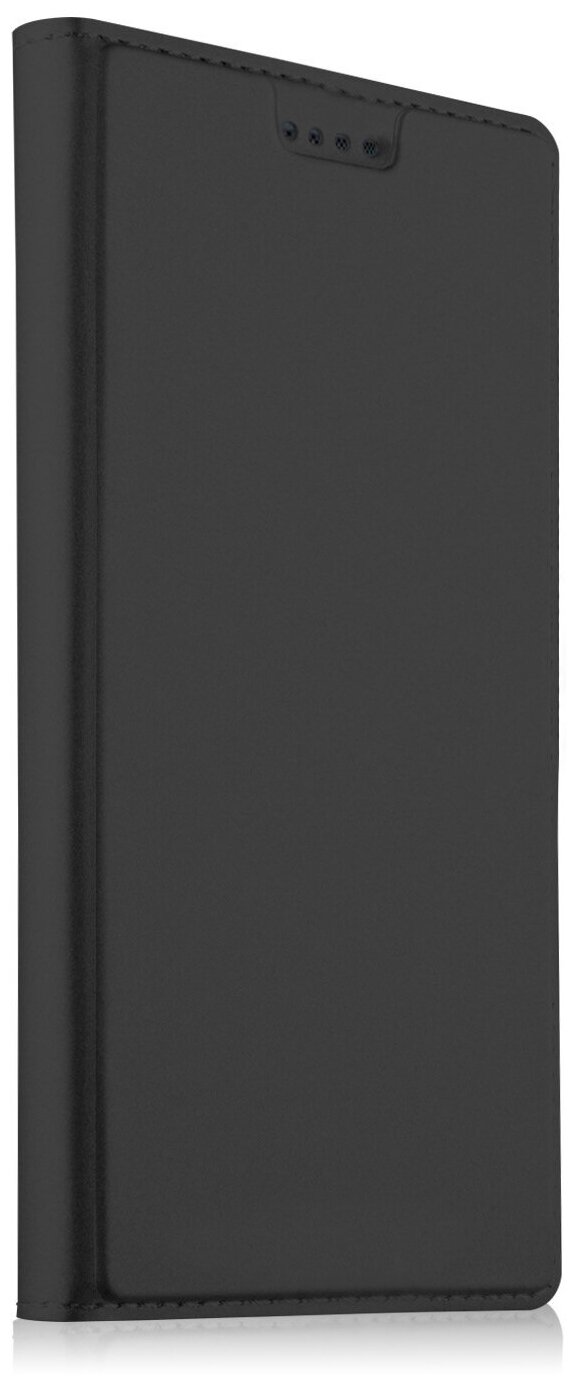 Чехол-книжка MyPads для Xiaomi Redmi 9 водоотталкивающий с мульти-подставкой на жесткой металлической основе черный
